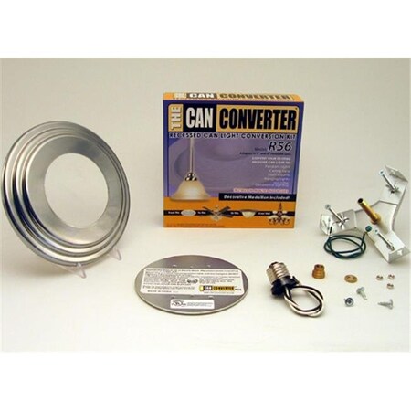 Can Converter Can Converter R56-RMB-STN 5 in. & 6 in. Recessed Can Light Converter Kit with Satin Nickel Medallion R56-RMB-STN